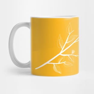 Lemon in white on dark Mug